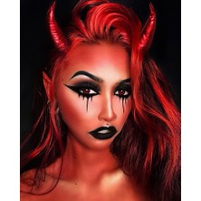 Kırmızı Ayı Kızıl Kostüm Sayılarla Boyama Seti Kasnaklı