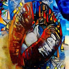 Kırmızı Ayı Renkli Dudak Sayılarla Boyama Seti Kasnaklı