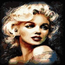 Kırmızı Ayı Marilyn Monroe Sayılarla Boyama Seti  Kasnaklı