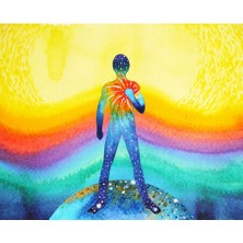 Kırmızı Ayı Içteki Enerji Sayılarla Boyama Seti Kasnaklı