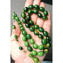 11X13MM Simli Katalin Sıkma Kehribar Tesbih