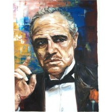 Kırmızı Ayı Godfather Sayılarla Boyama Seti Kasnaklı