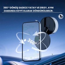 Polham Elektronik Vakumlu Manyetik Masaüstü Telefon Tutucu, Mutfak Duvarı, Araç Içi Telefon Tutucu Döner Başlıklı