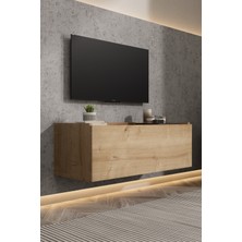 Life Deco Tv Sehpa Ünitesi Safir Meşe Kapaklı Duvara Monte LD-1002-M2FS90