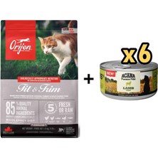 Orijen Fit & Trim Kedi Maması 1,8 kg + 6 Adet Acana Premium Kuzulu Ezme Kedi Konservesi 85 gr