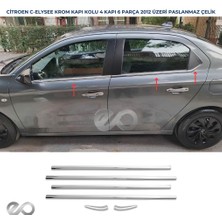 Ebal Oto Citroen C-Elysee Krom Cam Çıtası 6 Parça 2012 Üzeri P.çelik