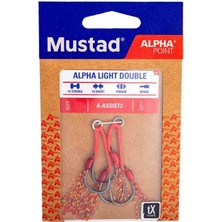 Mustad Alpha Point Alpha Light Double Asist Olta Iğnesi A-Assıst2 Tıtanx-No:4 - 2li