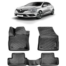 Rizline Renault Megane 4 Sedan 2015+  3D Havuzlu Paspas Siyah