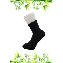 Kardeşler Çorap Bambu Erkek Yarım Konç Düz Füme Çorap Dikişsiz 6'lı Paket