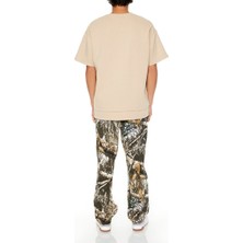 Forever 21 F21 Yaprak Desenli Straight-Leg Pantolon