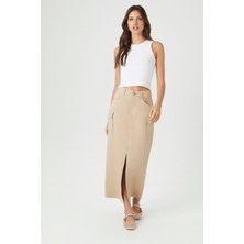 Forever 21 Twill Kargo Maxi Etek