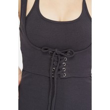 Askılı Korse Mini Elbise