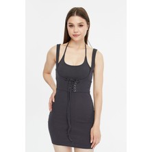 Askılı Korse Mini Elbise