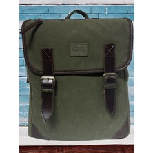 Old Cotton Cargo Vintage Kanvas Su Geçirmez Design  Laptop Bölmeli Gezi Okul Seyahat Kamp Sırt Çantası 29 cm x 37 cm