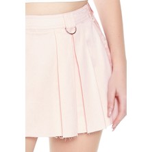 Forever 21 Raw-Cut Piliseli Mini Etek