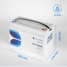 Bataryasan 12V 100AH Lifepo4 Uyumlu Akü Bluetooth Özellikli (Lityum Akü)