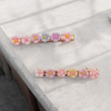 Gigi Giyim Çiçek Desenli Renkli Pens Toka