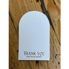 Hsn Thank You Order Teşekkür Kartı Altın Yaldızlı Kesimli 50 Adet