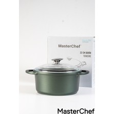 Master Chef  Alüminyum Döküm Derin Tencere – 22 cm Yeşil