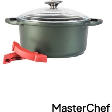 Master Chef  Alüminyum Döküm Derin Tencere – 22 cm Yeşil