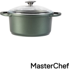 Master Chef  Alüminyum Döküm Derin Tencere – 22 cm Yeşil