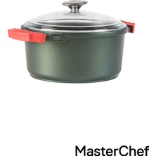 Master Chef  Alüminyum Döküm Derin Tencere – 22 cm Yeşil