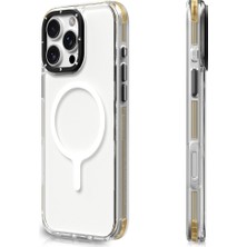 YoungKit iPhone 16 Pro Max Uyumlu Kılıf Magsafe Şarj Özellikli Crystal Color Serisi Kapak Sarı