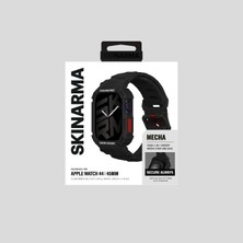 Skinarma Apple Watch 44 mm Uyumlu 2in1 Tpu Kasa Koruyuculu Silikon Kordon Mecha Siyah
