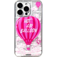 YoungKit iPhone 16 Pro Max Kılıf Magsafe Uyumlu Parlak Kumlu Sıvılı Pink Dream Quicksand Seri Pembe