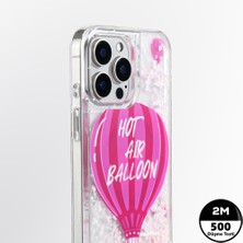 YoungKit iPhone 16 Pro Max Kılıf Magsafe Uyumlu Parlak Kumlu Sıvılı Pink Dream Quicksand Seri Pembe