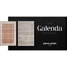Pierre Cardin Galenda JH03B Krem Gri Viskon Akrilik Yumuşak Dokulu Eskitme Etnik Halı