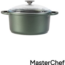 Master Chef  Alüminyum Döküm Derin Tencere – 24 cm Yeşil