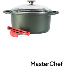 Master Chef  Alüminyum Döküm Derin Tencere – 24 cm Yeşil