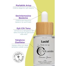 Lucid C Vitamini Turmeric Leke Karşıtı, Cilt Tonu Eşitleyici, Yenileyici, Aydınlatıcı Serum 30 ml