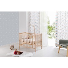 Babywho Bw 6050 - Tekerlekli Sallanır Sabitlenir Kademeli Anne Yanı Ahşap Bebek Beşik 70X130