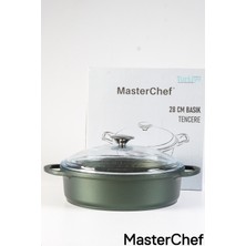 Master Chef  Alüminyum Döküm Basık Karnıyarık Tenceresi – 28 cm Yeşil