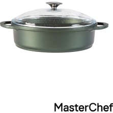 Master Chef  Alüminyum Döküm Basık Karnıyarık Tenceresi – 28 cm Yeşil