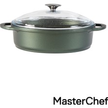 Master Chef  Alüminyum Döküm Basık Karnıyarık Tenceresi – 28 cm Yeşil