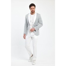 Savira Slimfit Erkek Spor Ceket Şal Yaka Drop 6 Örme Kumaş