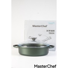 Master Chef  Alüminyum Döküm Basık Karnıyarık Tenceresi – 26 cm Yeşil