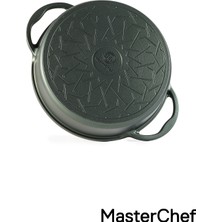 Master Chef  Alüminyum Döküm Basık Karnıyarık Tenceresi – 26 cm Yeşil