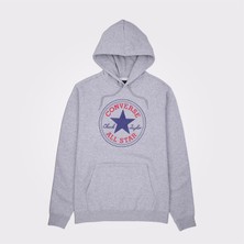 Converse Standard Fit Center Front Large Chuck Patch Core Po  Unisex Gri Hoodie