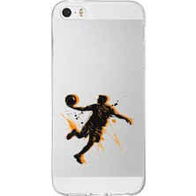 Zeyno Apple Iphone 5s Uyumlu Basketbolcu Atlayış  Desenli Silikon Kılıf