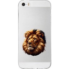 Zeyno Apple Iphone 5s Uyumlu Aslan Gücü  Desenli Silikon Kılıf