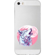 Zeyno Apple Iphone 5s Uyumlu Kurt Ay  Desenli Silikon Kılıf