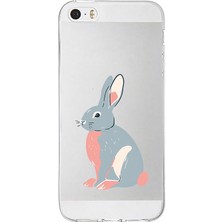 Zeyno Apple Iphone 5s Uyumlu Tavşan Dost  Desenli Silikon Kılıf