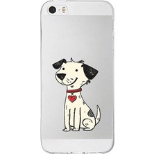 Zeyno Apple Iphone 5s Uyumlu Sevimli Köpek  Desenli Silikon Kılıf