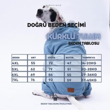 Siyah Kürklü Orta Büyük Tulum Yağmurluk Köpek Kıyafeti  Köpek Yağmurluğu(18-40 kg Arası Orta Büyük Irklar)