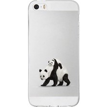 Zeyno Apple Iphone 5s Uyumlu Panda Ailesi  Desenli Silikon Kılıf