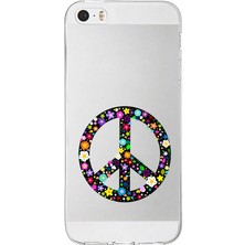Zeyno Apple Iphone 5s Uyumlu Barış Sembolü  Desenli Silikon Kılıf